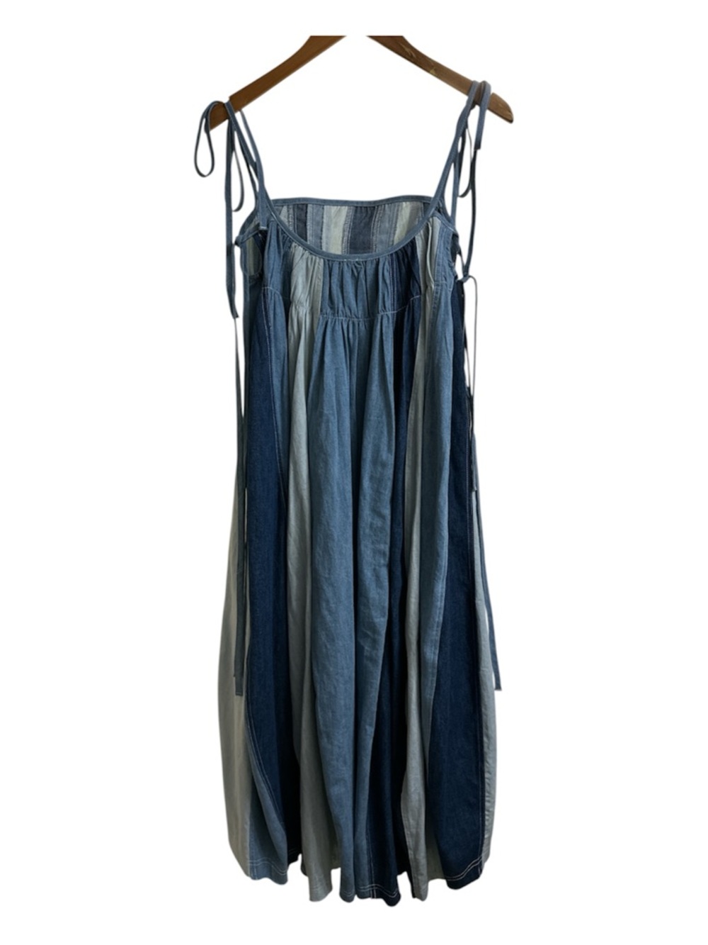 FREE PEOPLE LATTA DENIM MIDI DRESS NWT SIZE S - Picture 7 of 9